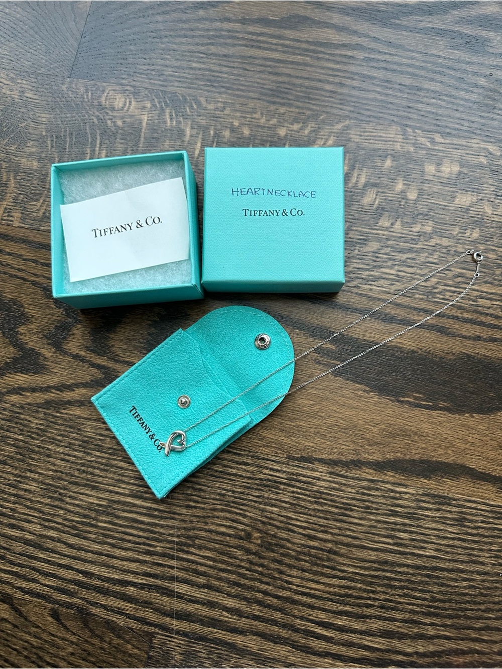 Tiffany & Co. Sterling Silver Paloma Picasso Loving Heart Pendant Necklace